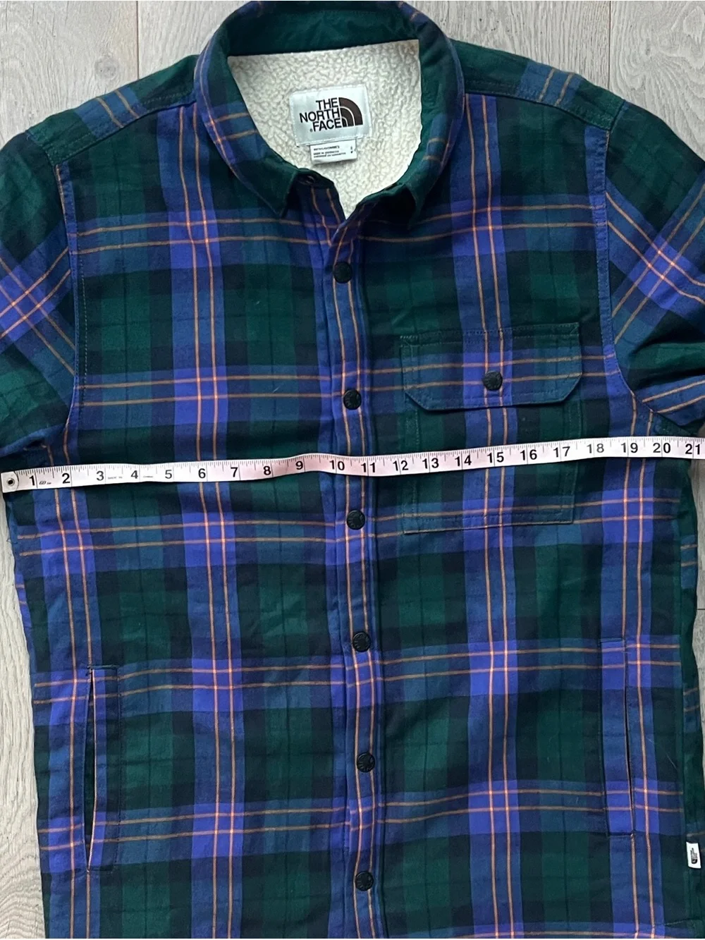 The North Face Men's Size S Fleece Lined Plaid Shacket Shirt Jacket